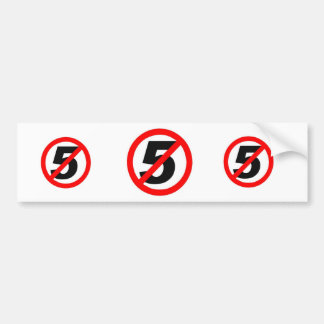 No SB5 bumper sticker