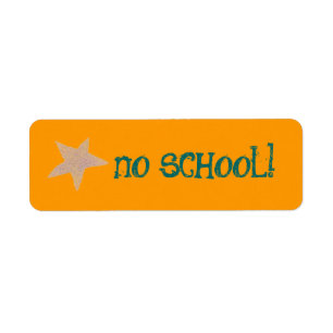 No school label return address label