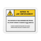 "No Search Without A Warrant" magnet sign
