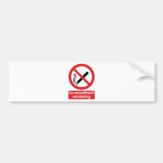 no secondhand smoking 001 bumper sticker