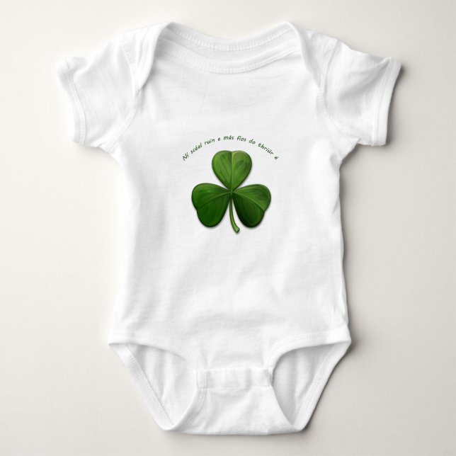 No Secret is Known by 3 people. Old Irish Saying Baby Bodysuit (Front)