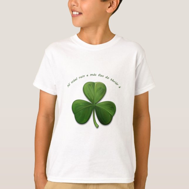 No Secret is Known by 3 people. Old Irish Saying T-Shirt (Front)