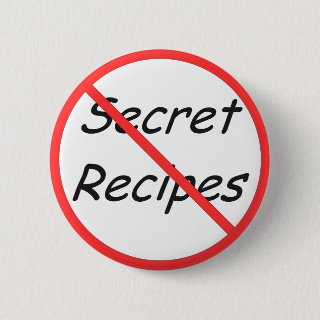 No Secret Recipes button (Front)