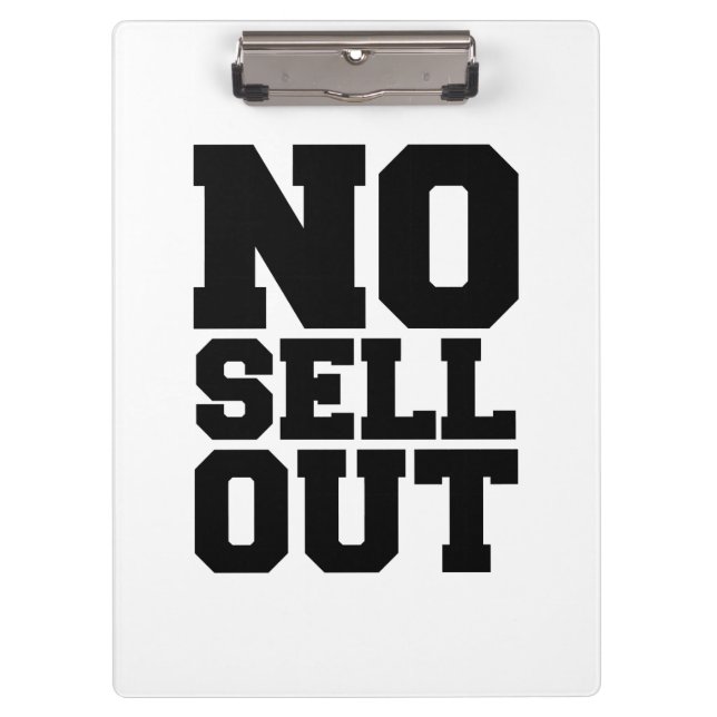 NO SELL OUT CLIPBOARD (Front)