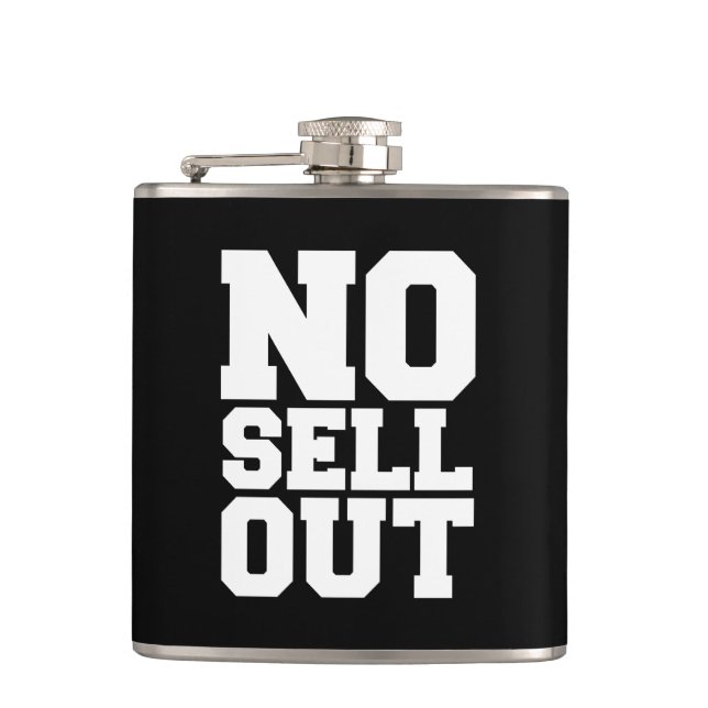 NO SELL OUT HIP FLASK (Front)