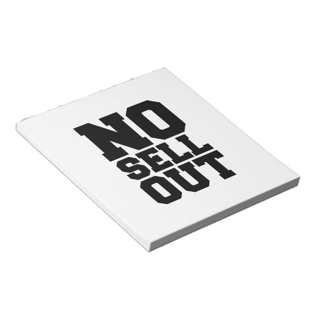 NO SELL OUT NOTEPAD (Angled)