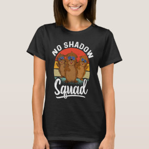 No Shadow Squad Groundhog American Flag  Groundhog T-Shirt