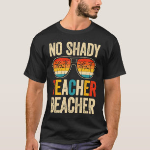 No Shady Beacher  Retro Sunset Summer Tank Top Tea