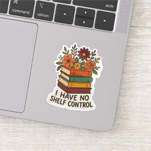 No Shelf Control,Floral Book Stack