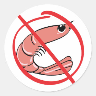 No Shellfish - Allergy Classic Round Sticker