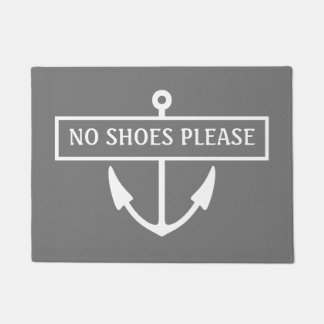 No Shoes Please Dock Mat
