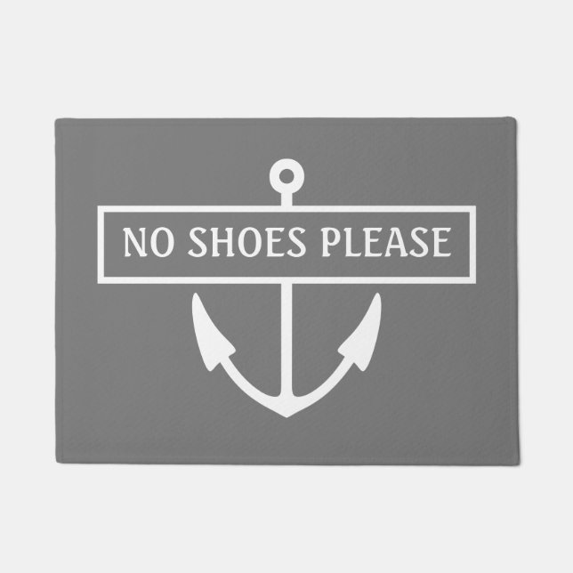 No Shoes Please Dock Mat (Front)