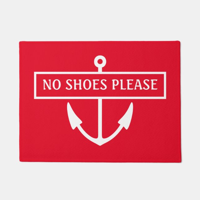 No Shoes Please Dock Mat (Front)