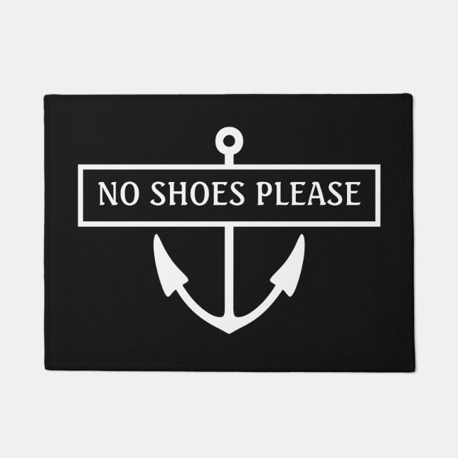 No Shoes Please Dock Mat (Front)
