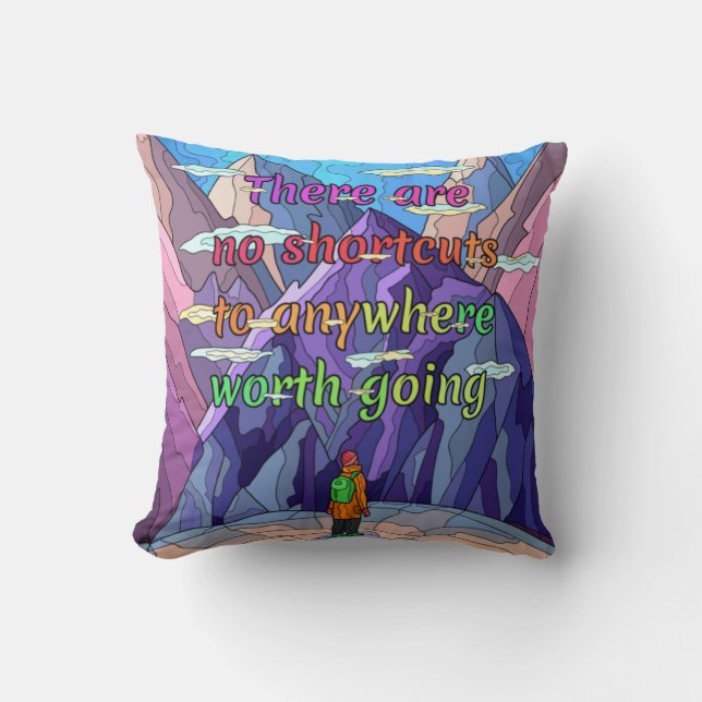 no shortcuts cushion (Front)