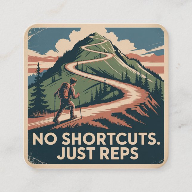 No Shortcuts. Just Reps Enclosure Card (Front)