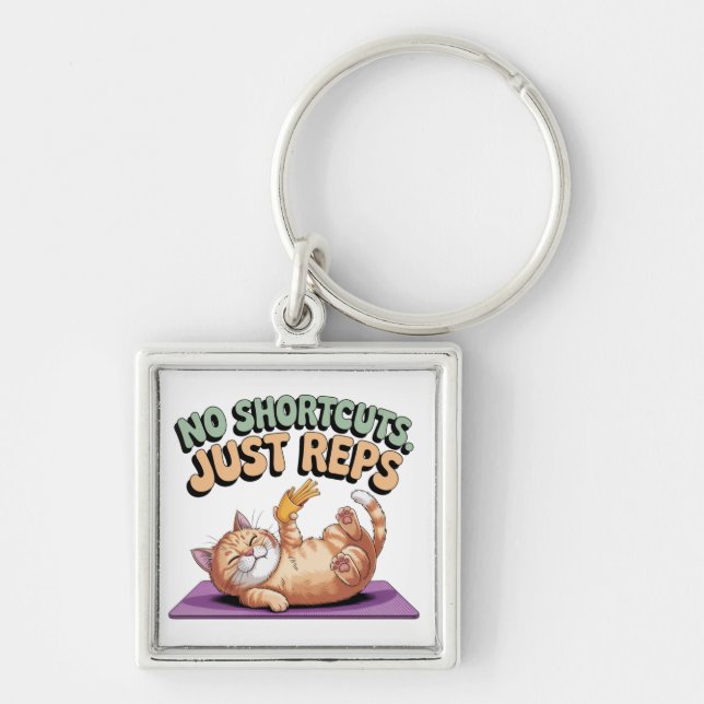 No Shortcuts. Just Reps Key Ring (Front)