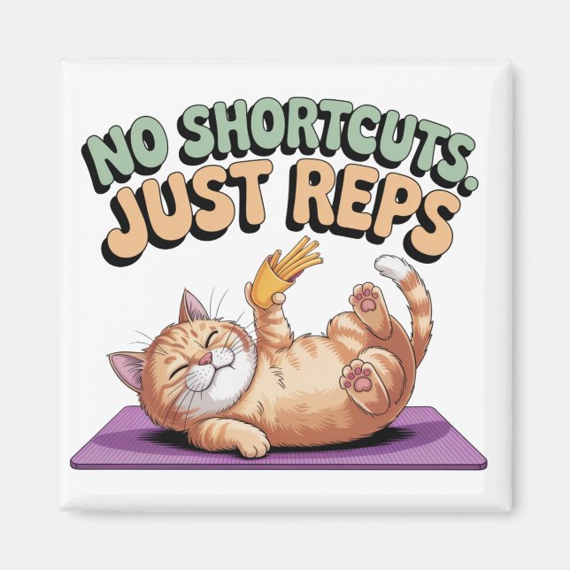 No Shortcuts. Just Reps Magnet (Front)
