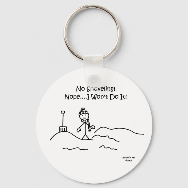No Shoveling Keychain (Front)
