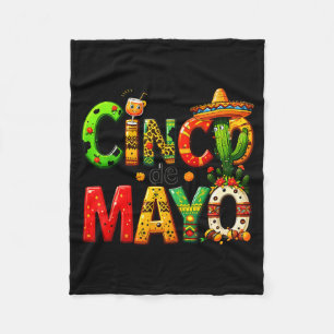 No Siesta Let's Fiesta Cinco De Mayo Taco Part Fleece Blanket