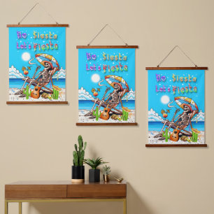No Siesta Let's Fiesta Hanging Tapestry