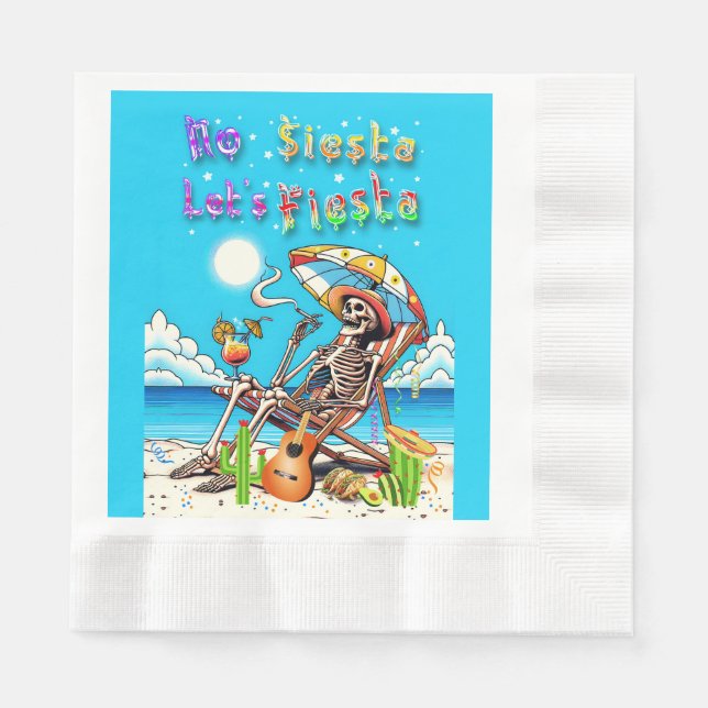 No Siesta Let's Fiesta Napkin (Front)