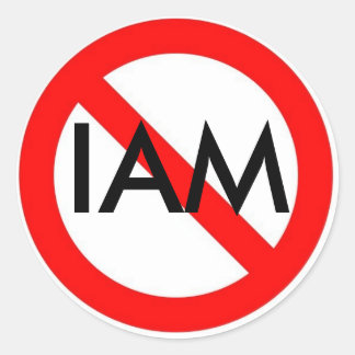 no sign, IAM Classic Round Sticker