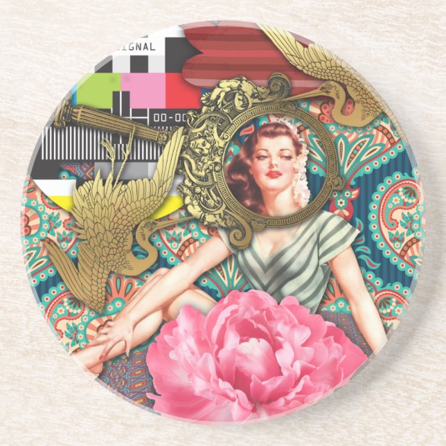 No-Signal - Cheeky Lady Coaster (Front)