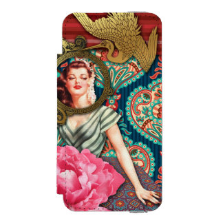 No-Signal - Cheeky Lady Digital Collage Incipio Watson™ iPhone 5 Wallet Case