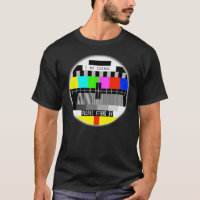 No signal Old TV Screen Funny T-shirts - please s