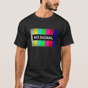 No Signal Retro Nerd Test Screen TV T-Shirt