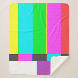 no signal tv screen with noise sherpa blanket