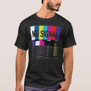 No Signal Vaporwave Cool Fun Retro Tv 80s T-Shirt
