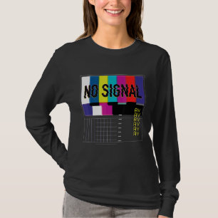 No Signal Vaporwave Cool Fun Retro Tv 80s T-Shirt