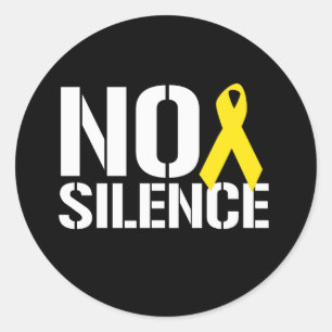 NO SILENCE CLASSIC ROUND STICKER