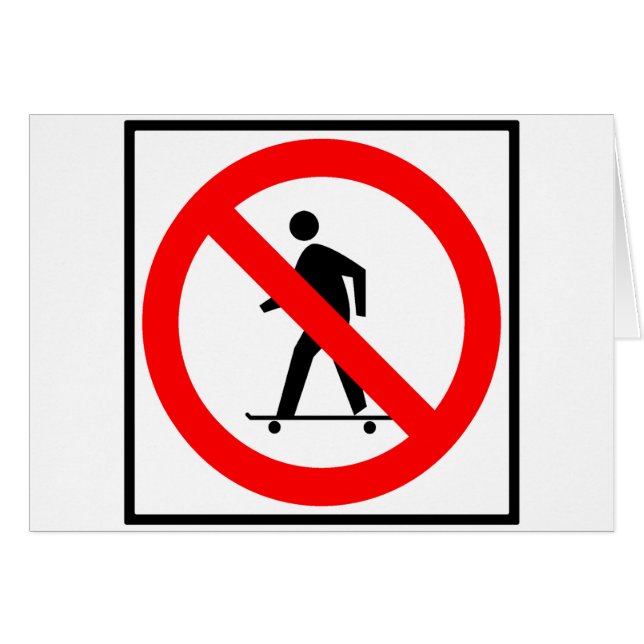 No Skateboarding Highway Sign (Front Horizontal)