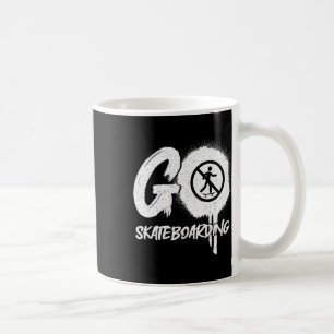 No Skateboarding Sign Skateboarding Skater Graffit Coffee Mug