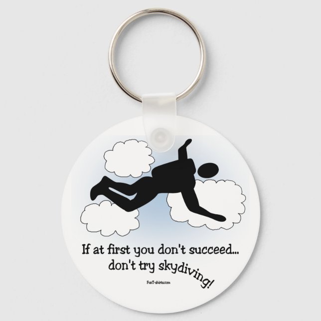 No Skydiving Key Ring (Front)