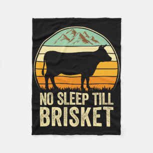 No Sleep Till Brisket Funny Bbq Lover Smoker Grill Fleece Blanket