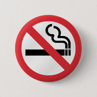 No smokeing 6 cm round badge