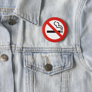 No Smoking 6 Cm Round Badge