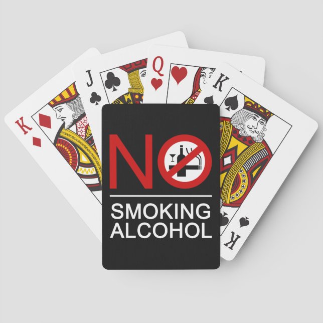 NO Smoking Alcohol ⚠ Thai Sign ⚠ Playing Cards (Back)