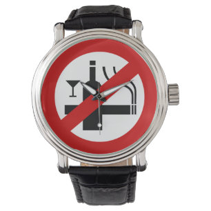 NO Smoking Alcohol ⚠ Thai Sign ⚠ Watch