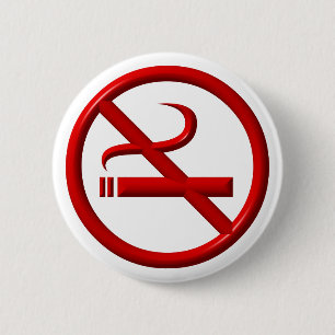 No Smoking / Anti-Smoking 6 Cm Round Badge