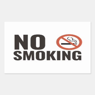 No Smoking Area Rectangular Sticker