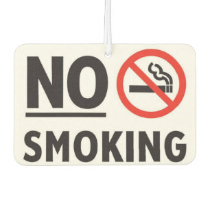 No Smoking Car Air Freshener