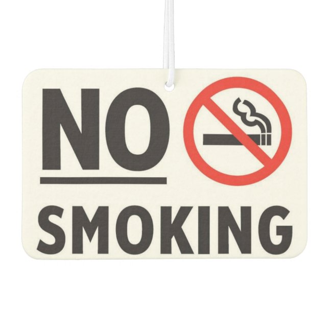 No Smoking Car Air Freshener (Front)