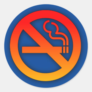No Smoking Classic Round Sticker