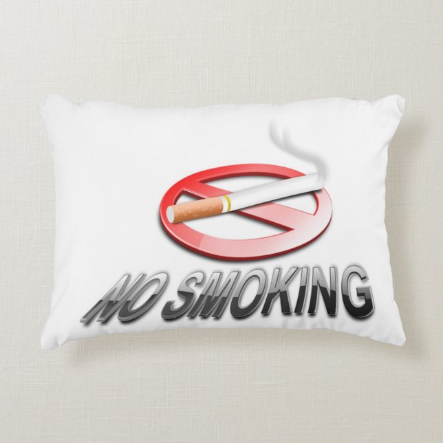 NO SMOKING DECORATIVE CUSHION (Front)