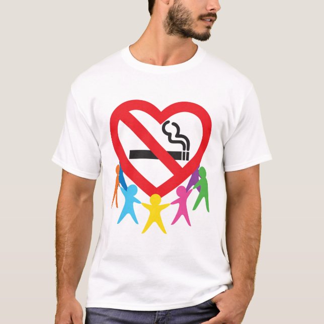 No-smoking heart T T-Shirt (Front)